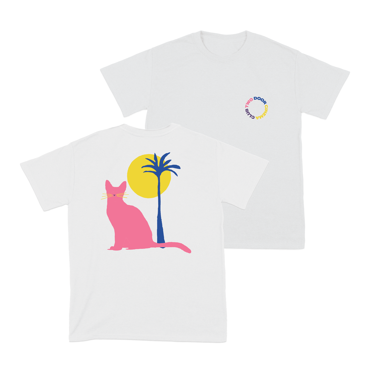 PINK CAT T-SHIRT (WHITE)