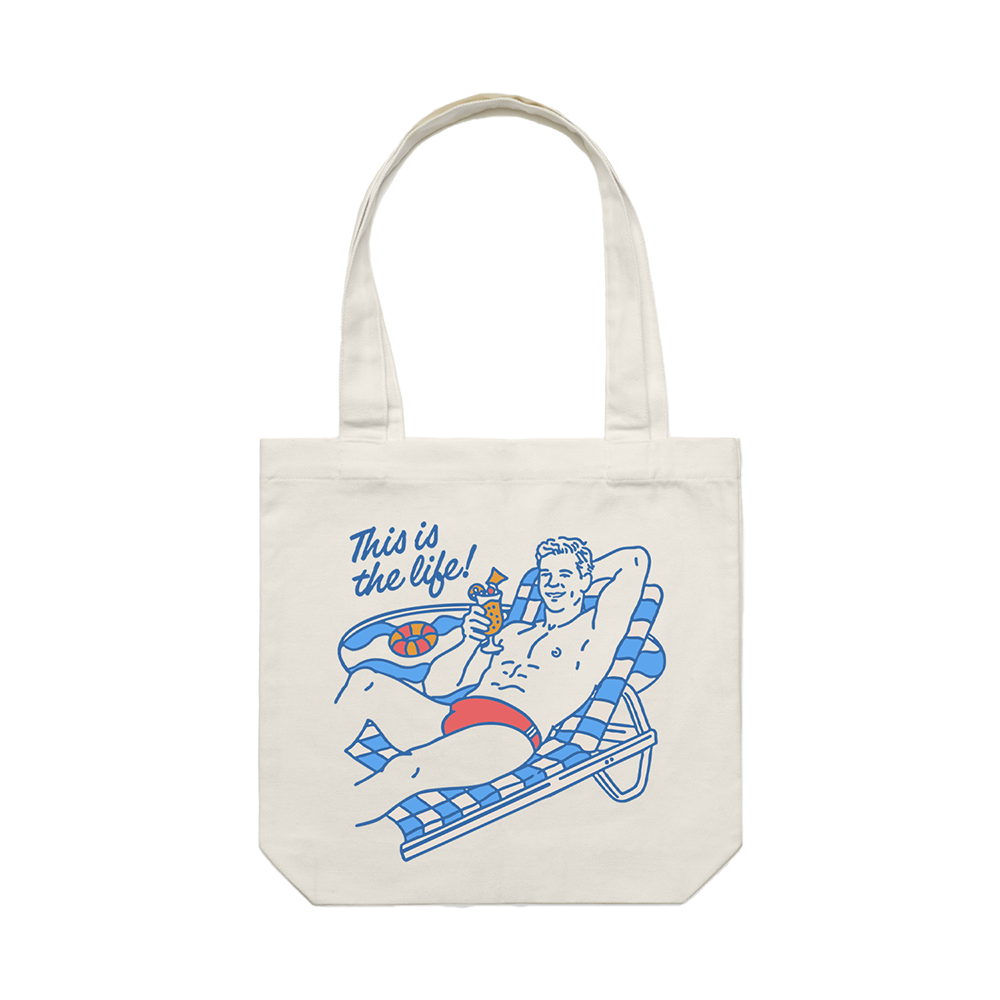 THIS IS THE LIFE NATURAL TOTE BAG