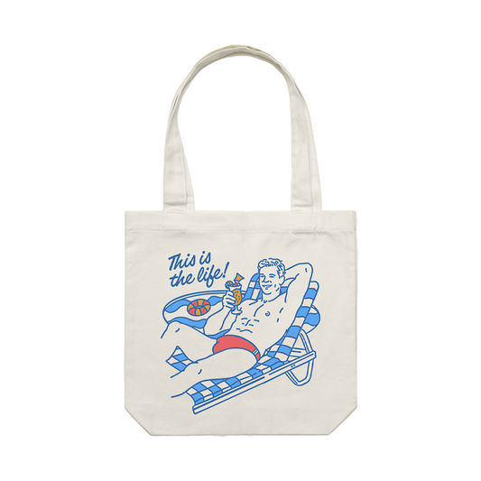 THIS IS THE LIFE NATURAL TOTE BAG